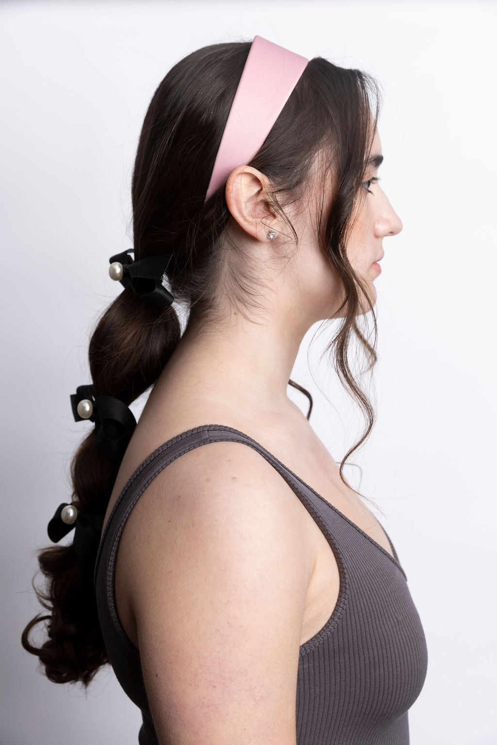 Satin Pink Headband