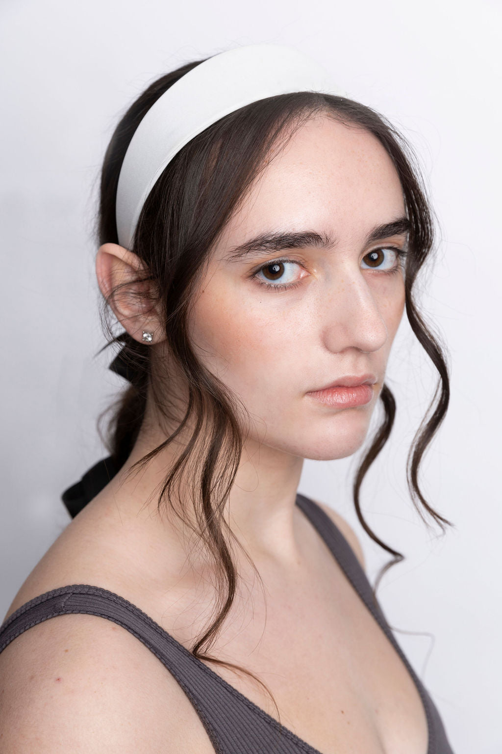 Satin White Headband