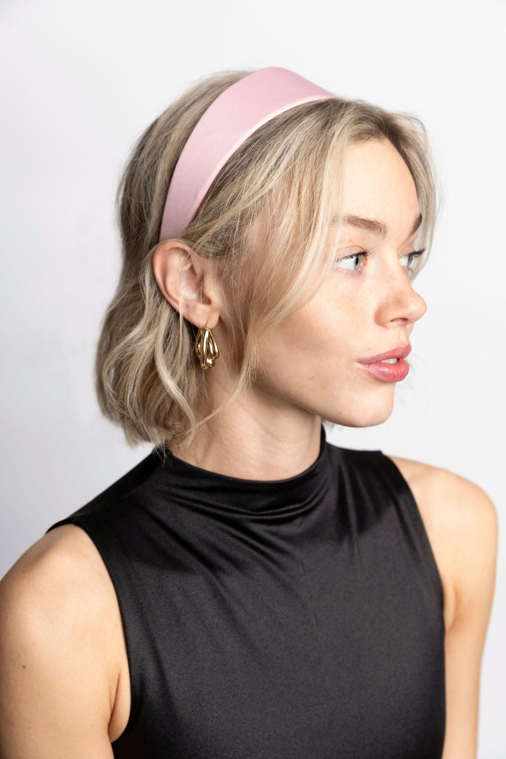 Satin Pink Headband